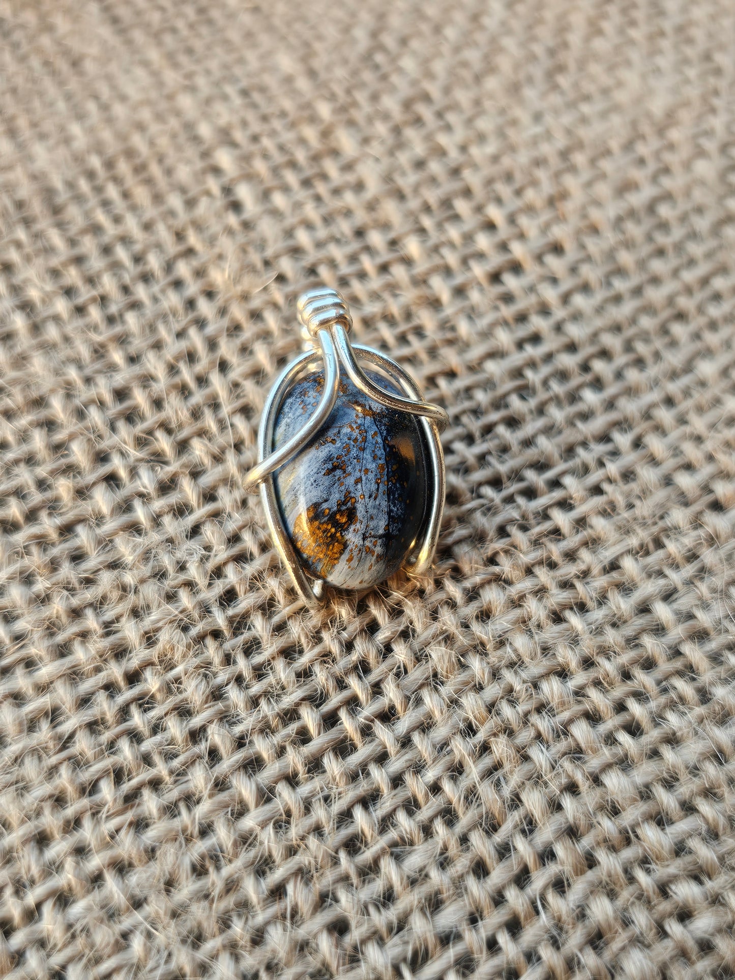 Pietersite beetle necklace