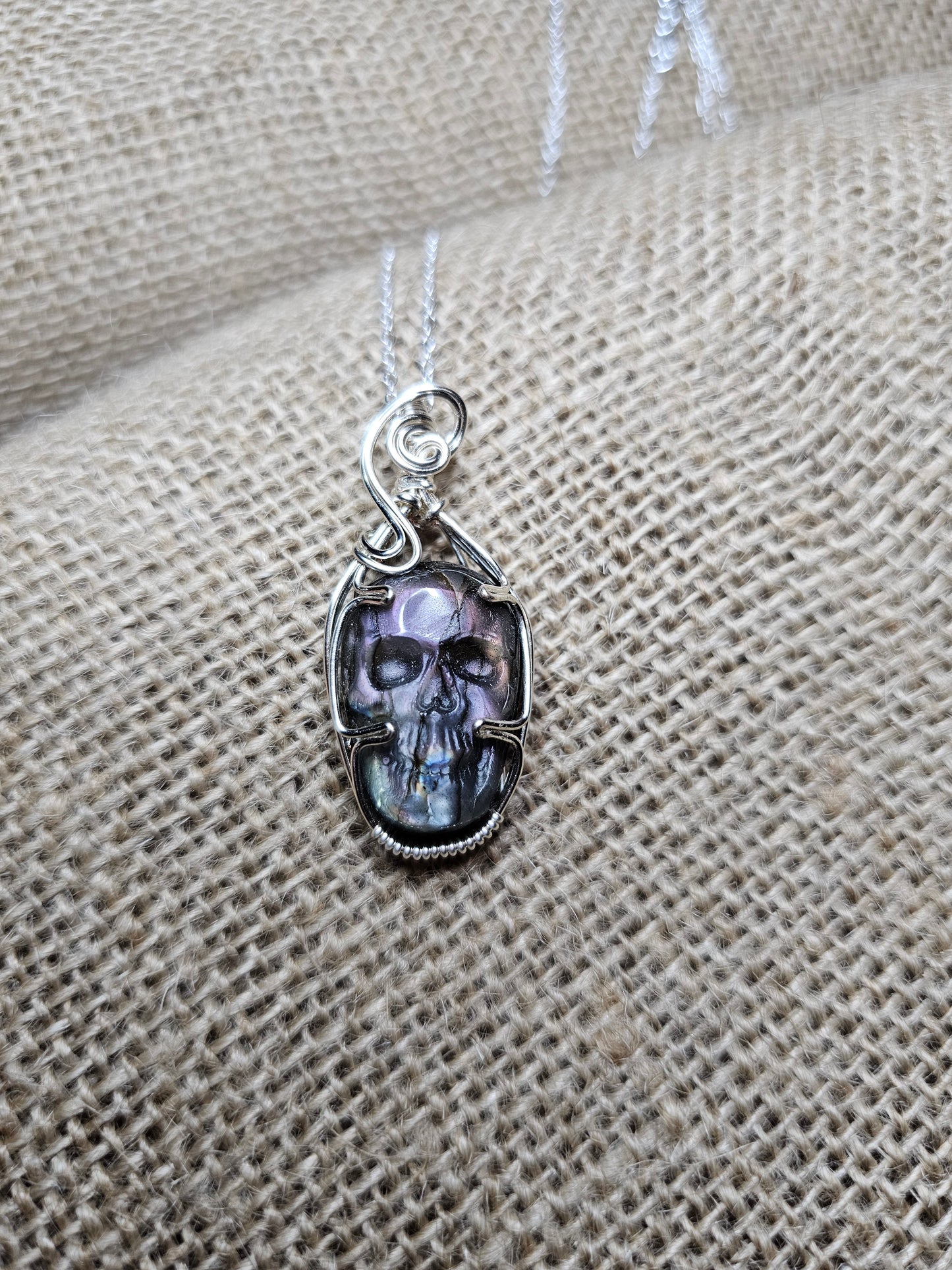 Labradorite skull