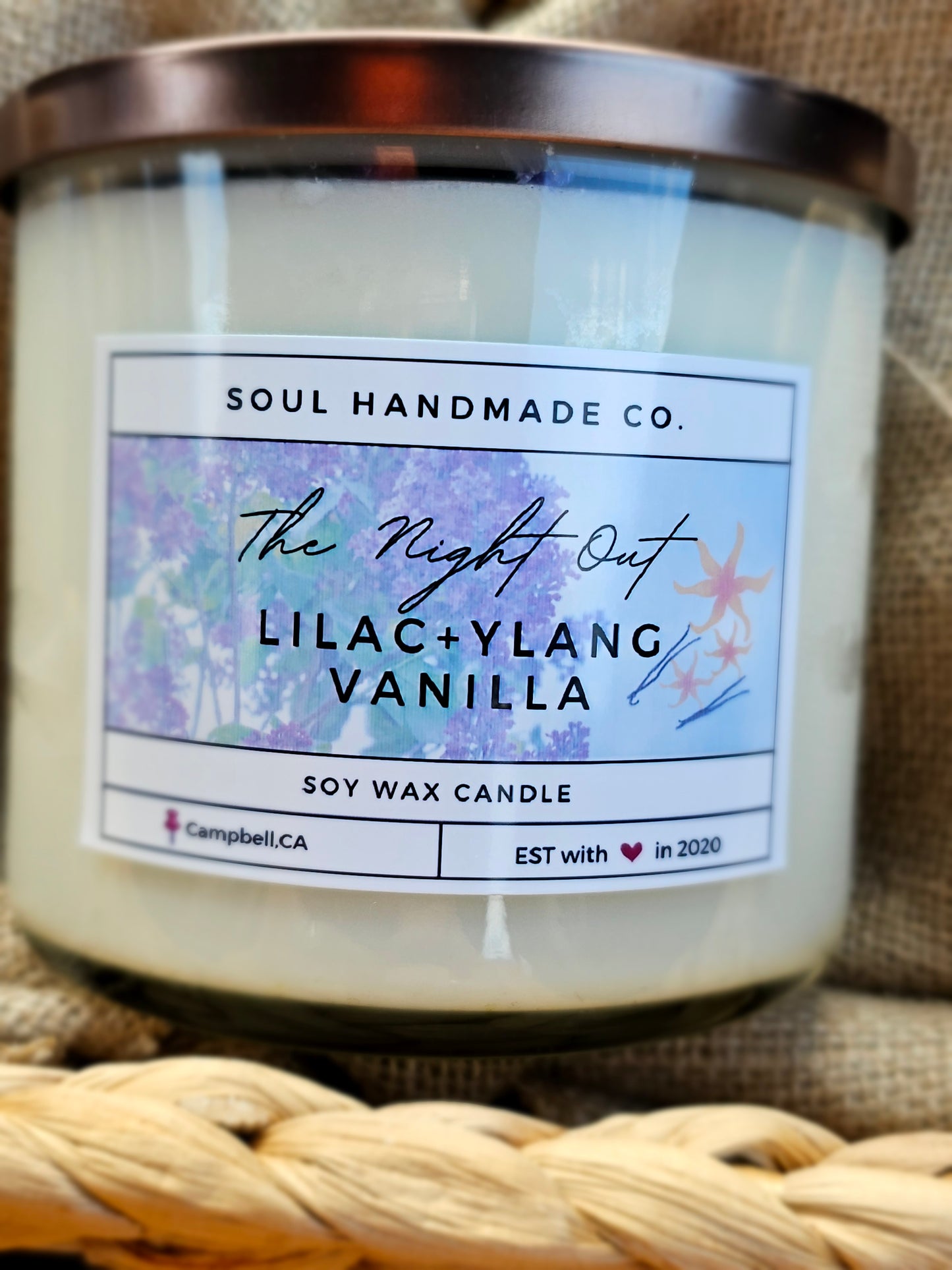7oz lilac + ylang +vanilla soy candle