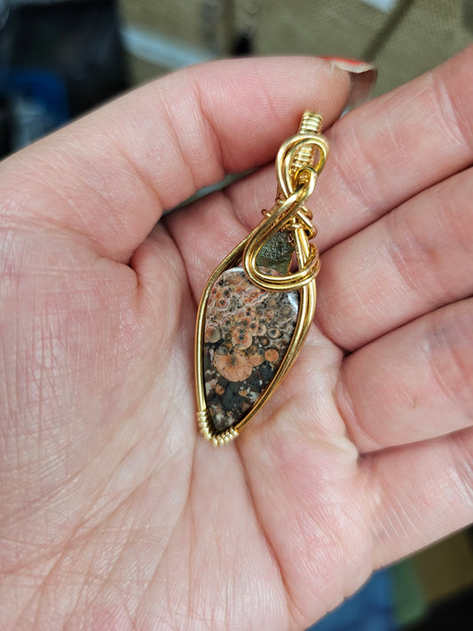Moldavite + Orbicular Jasper