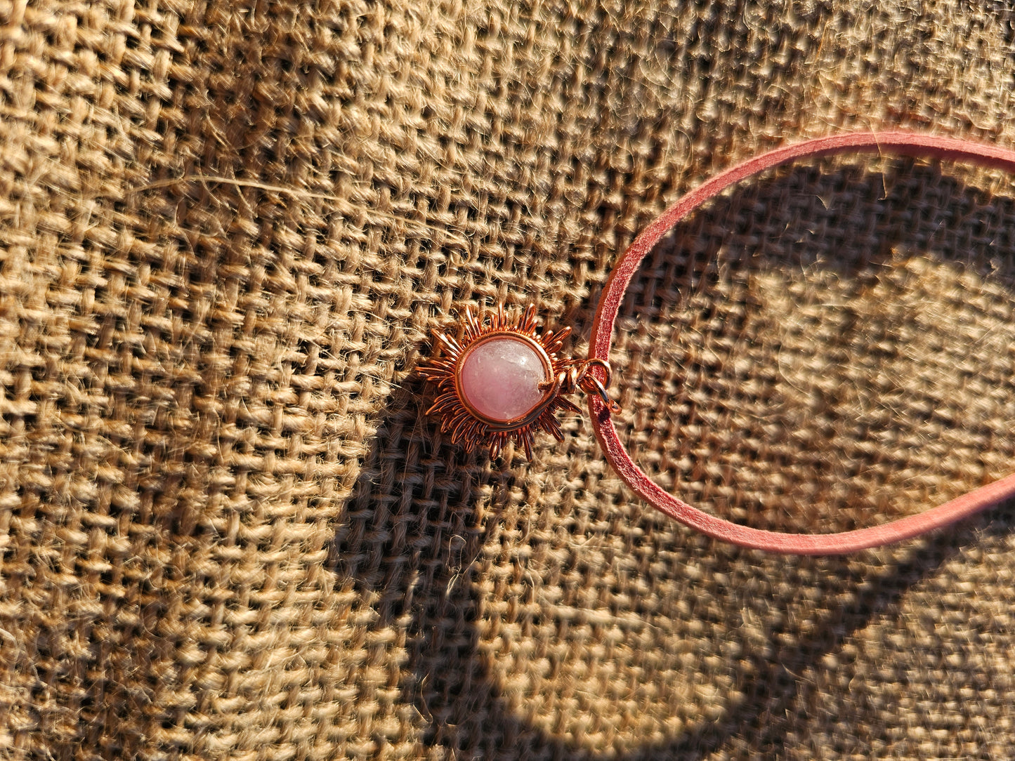 Rose quartz sun