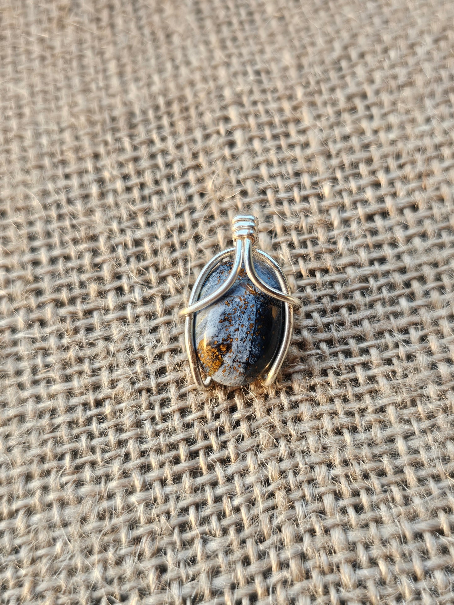 Pietersite beetle necklace