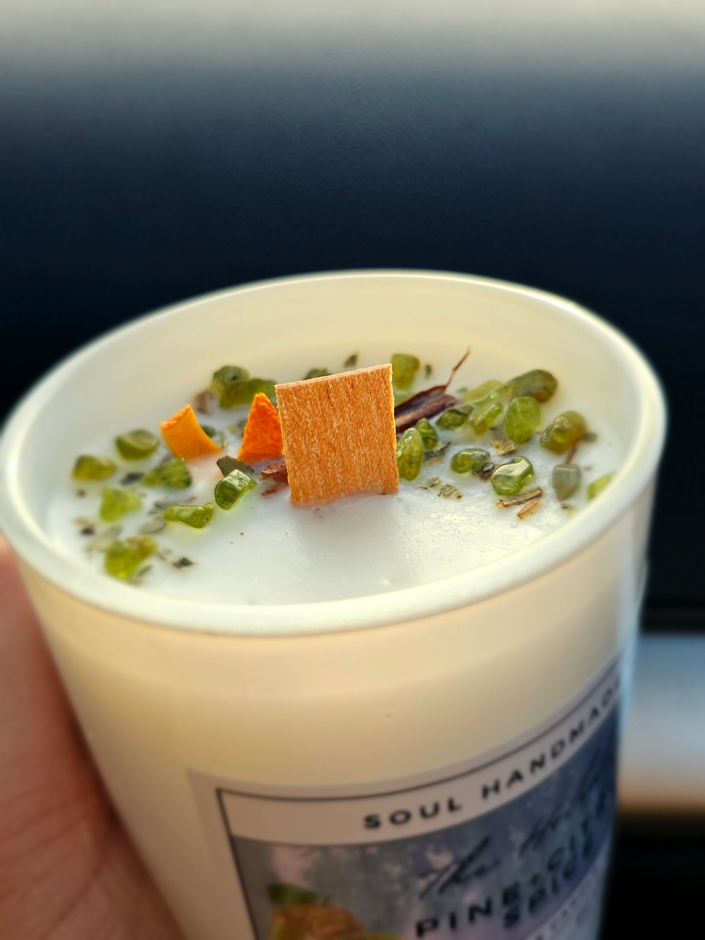 70z pine +citrus+spice soy hand poured candle