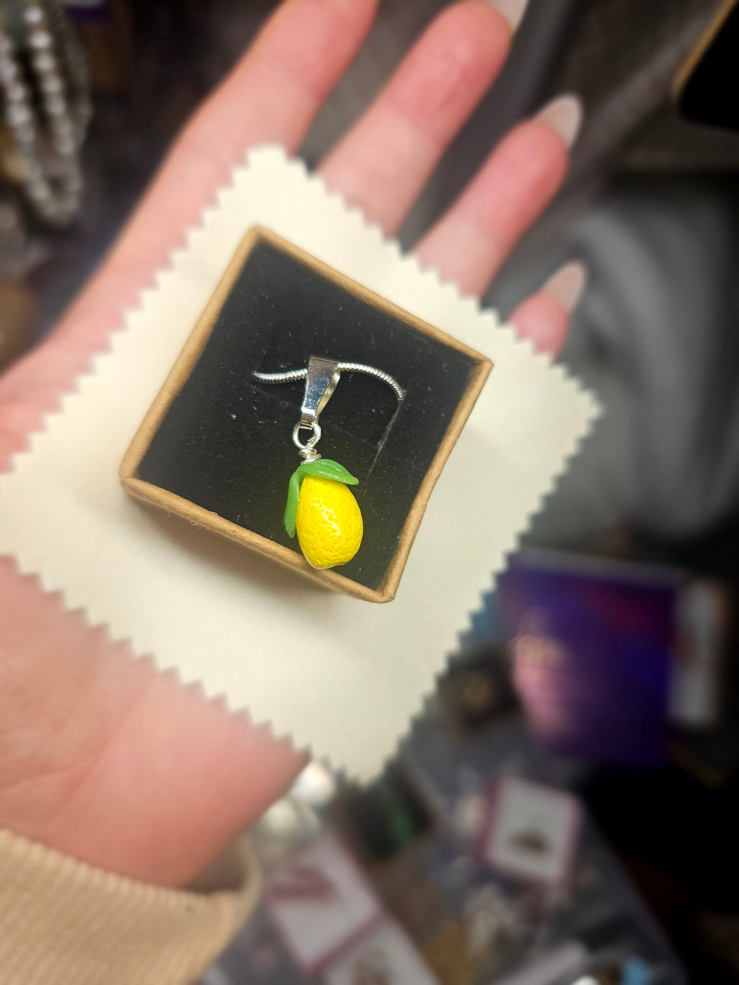 Lemon pendant necklace