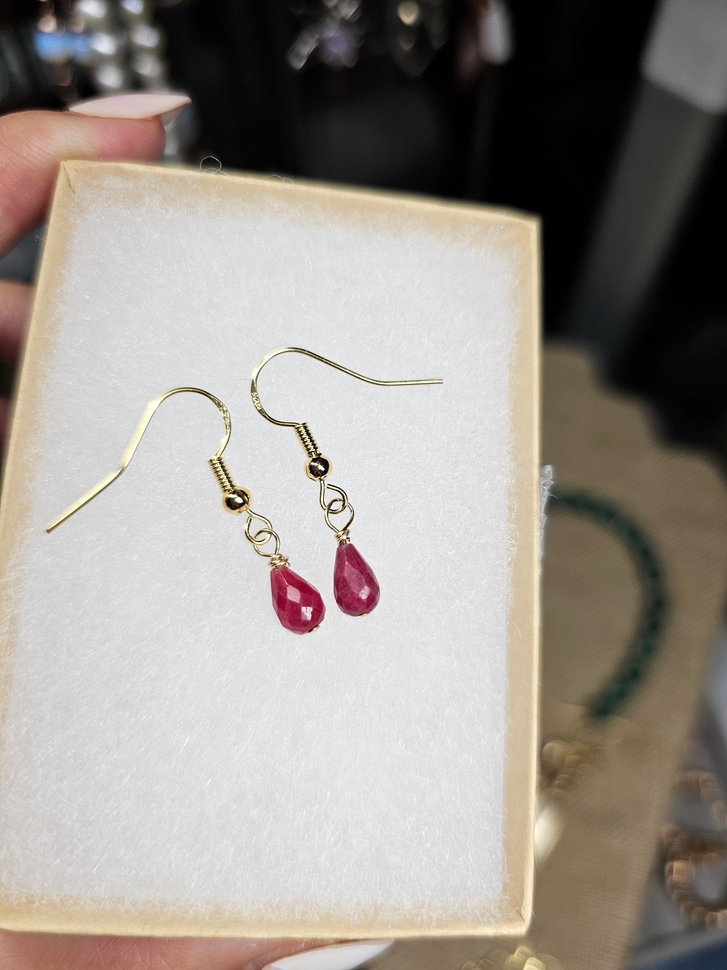 Ruby earrings