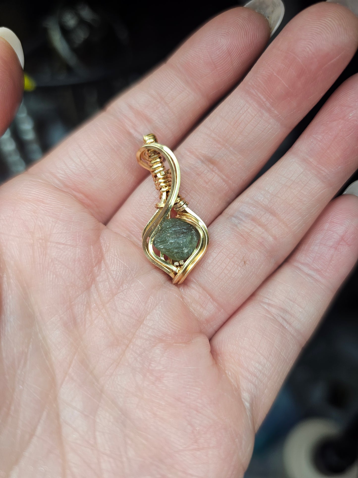 Moldavite pendant