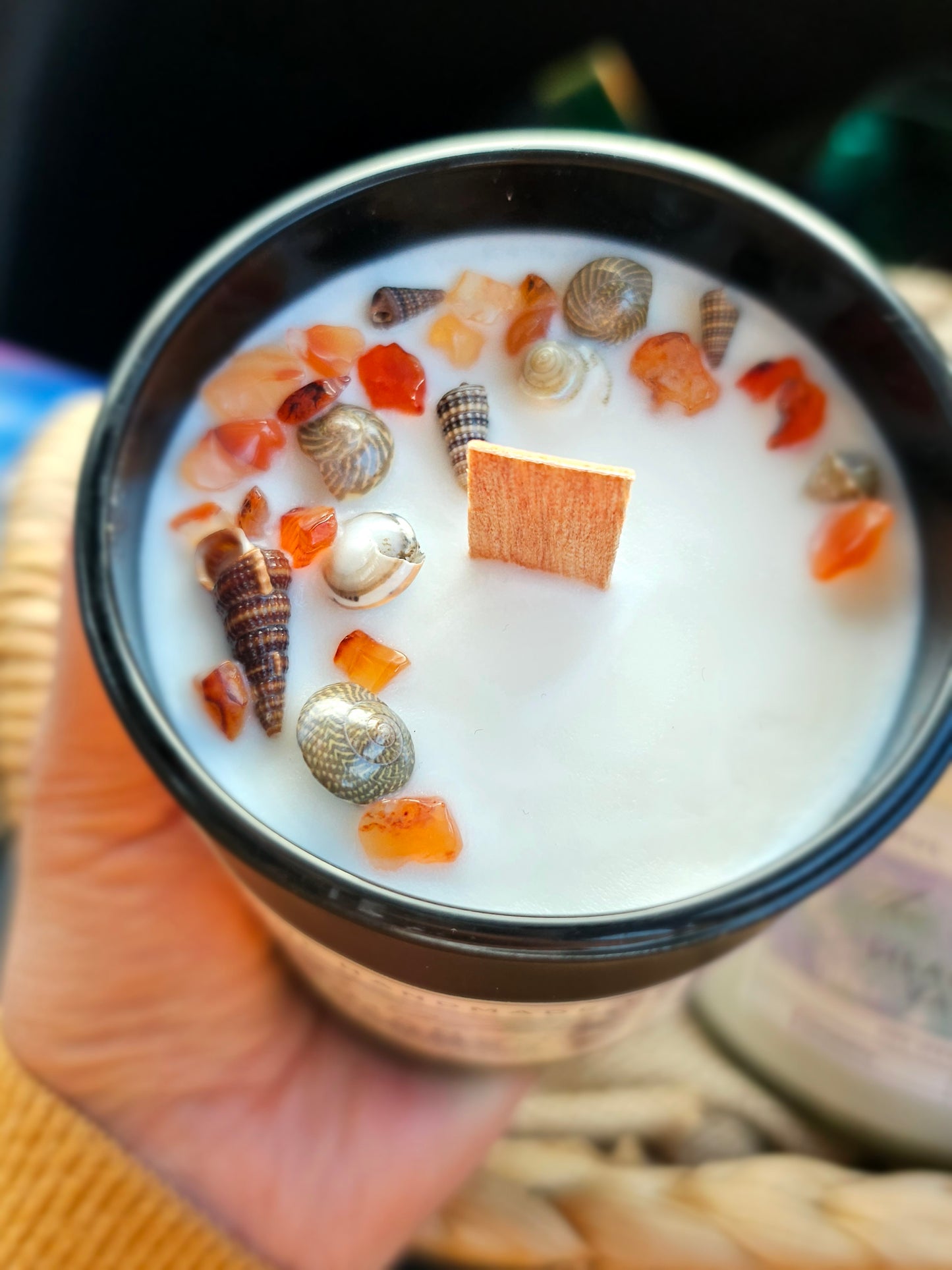 7oz Mango and plumeria hand crafted soy candle
