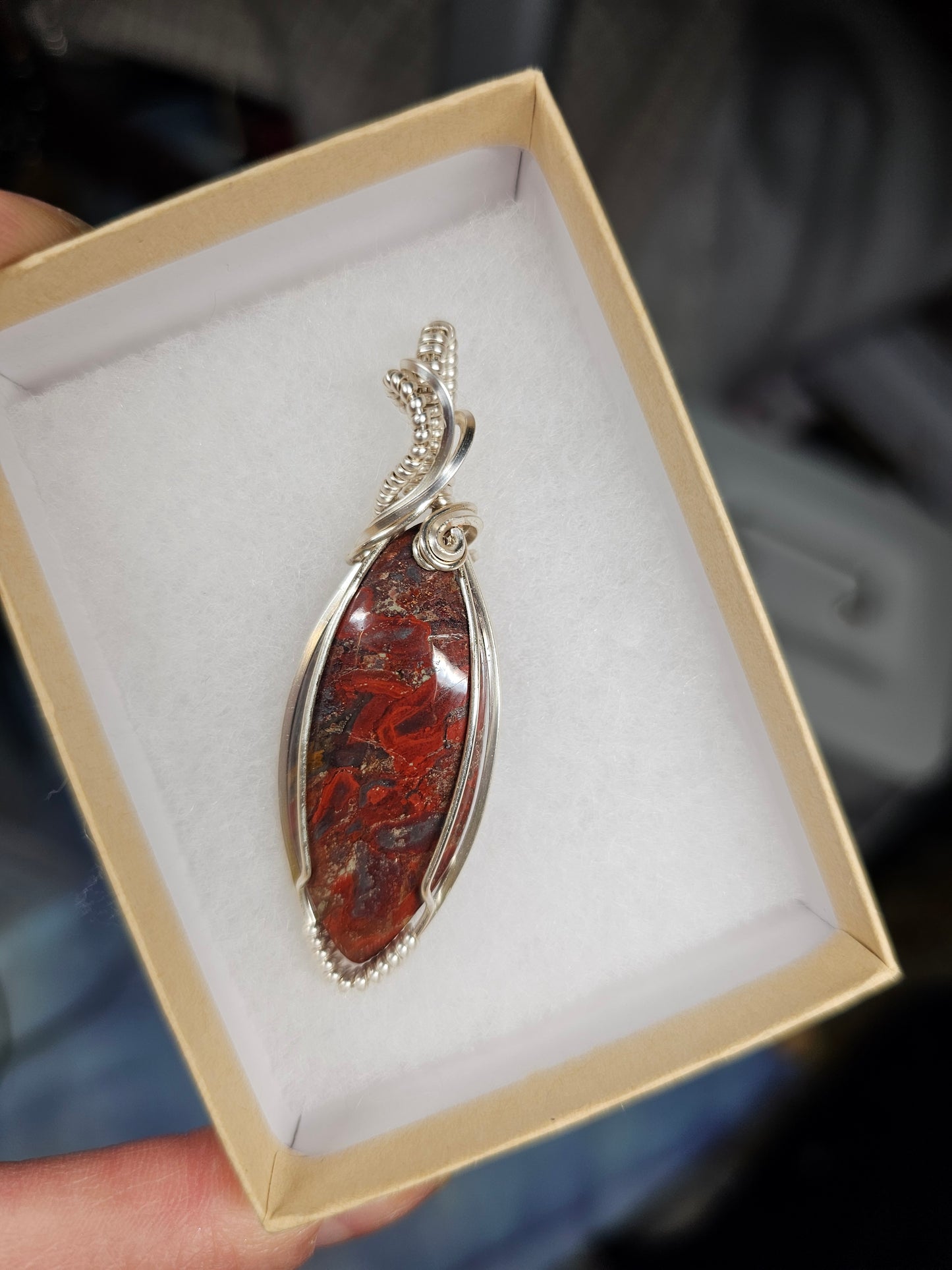 Red breciated jasper