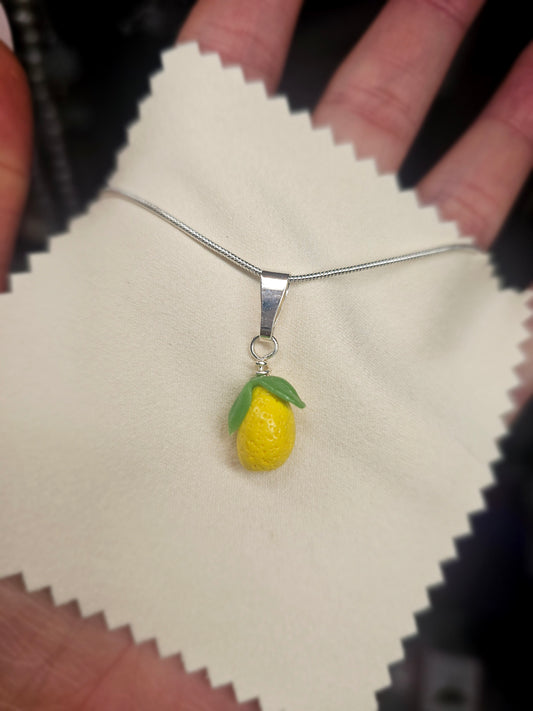 Lemon pendant necklace