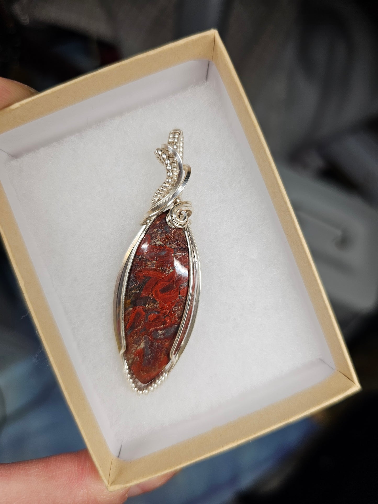 Red breciated jasper