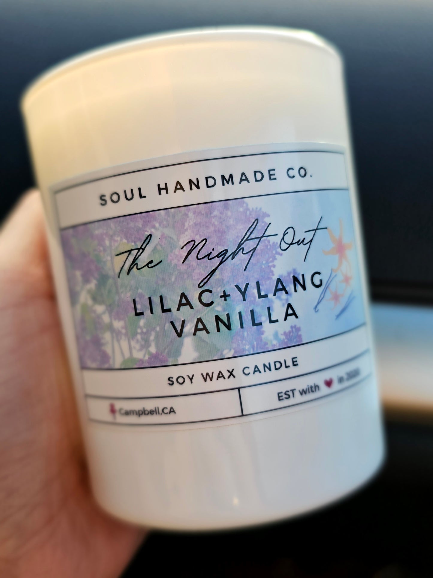 7oz lilac + ylang +vanilla soy candle