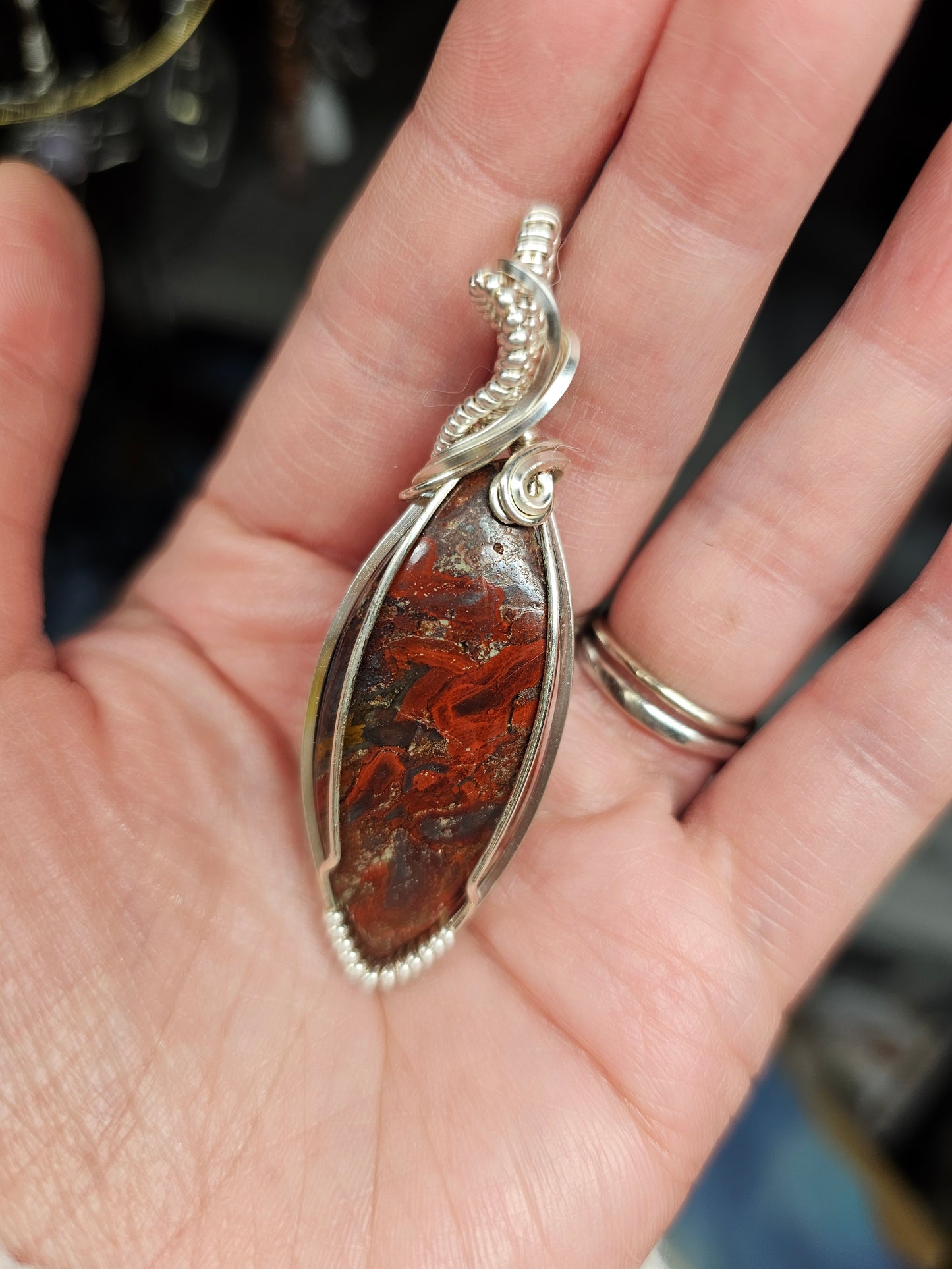 Red breciated jasper