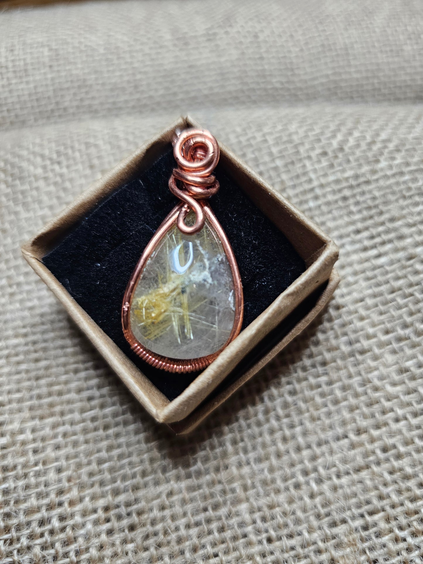 Golden rutile necklace
