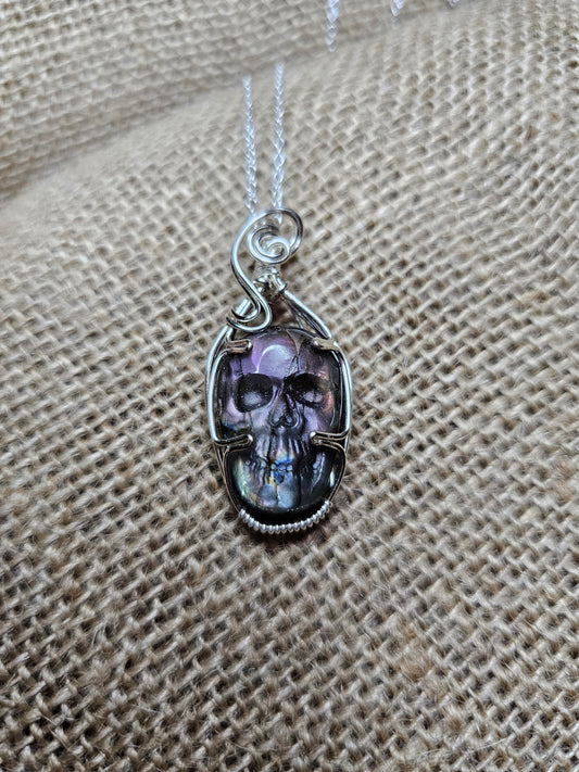 Labradorite skull