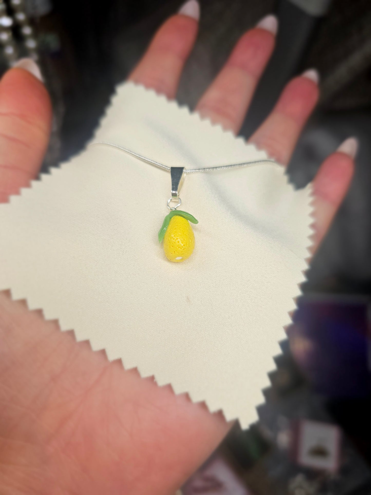 Lemon pendant necklace