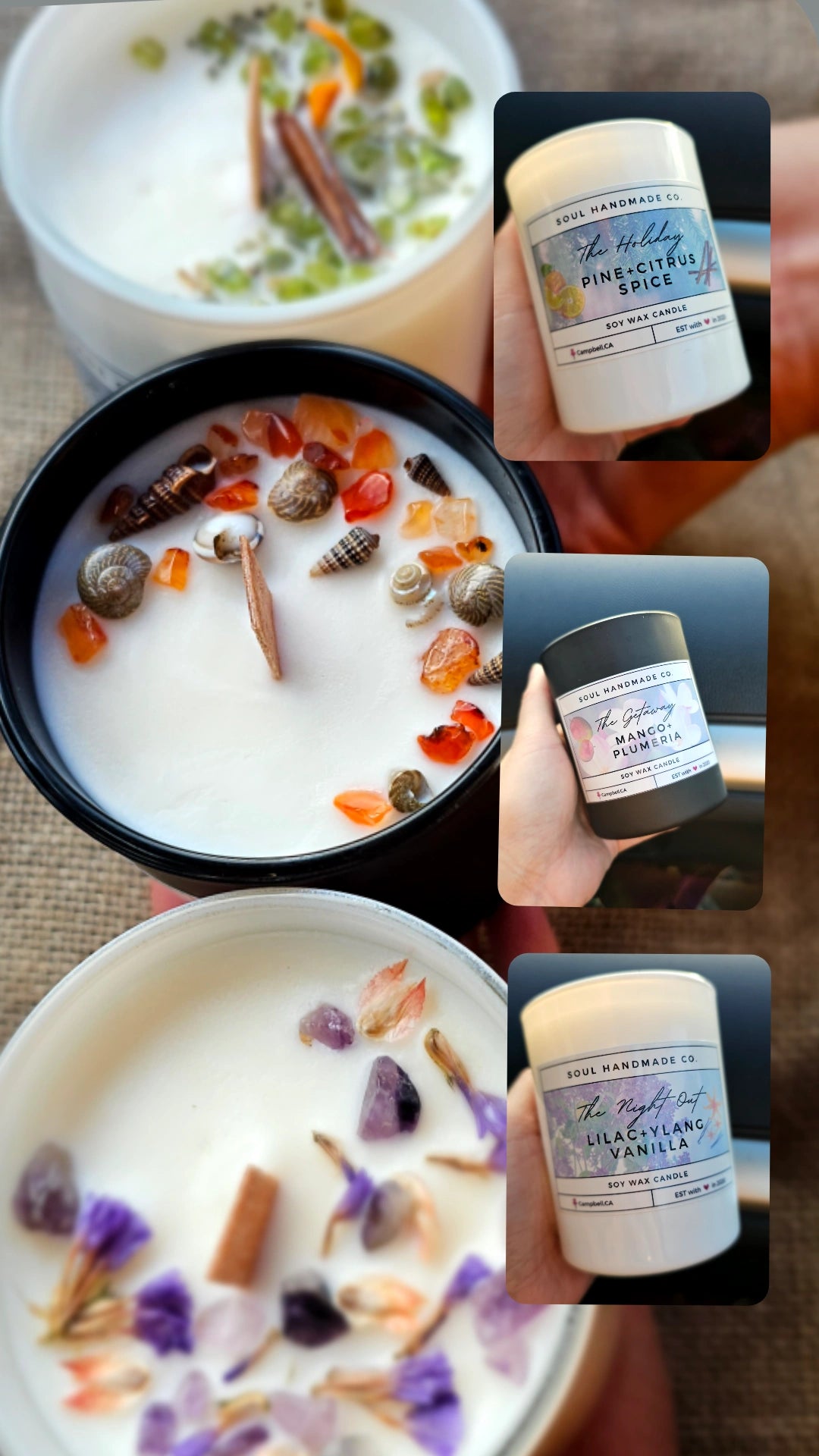 7oz Mango and plumeria hand crafted soy candle