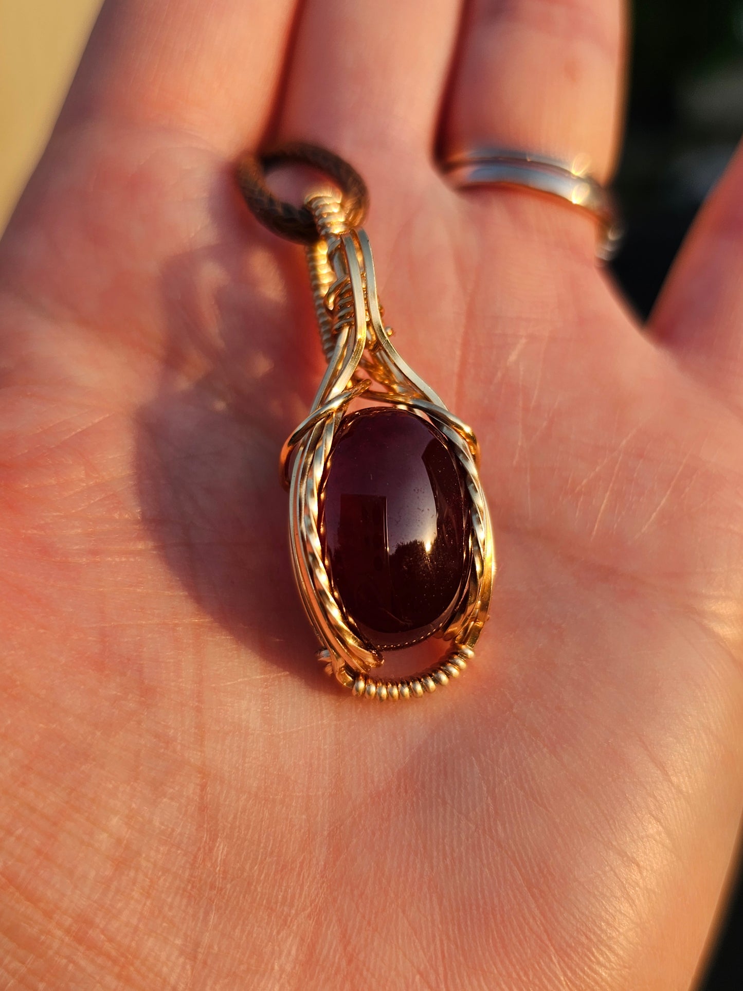 Blood red garnet
