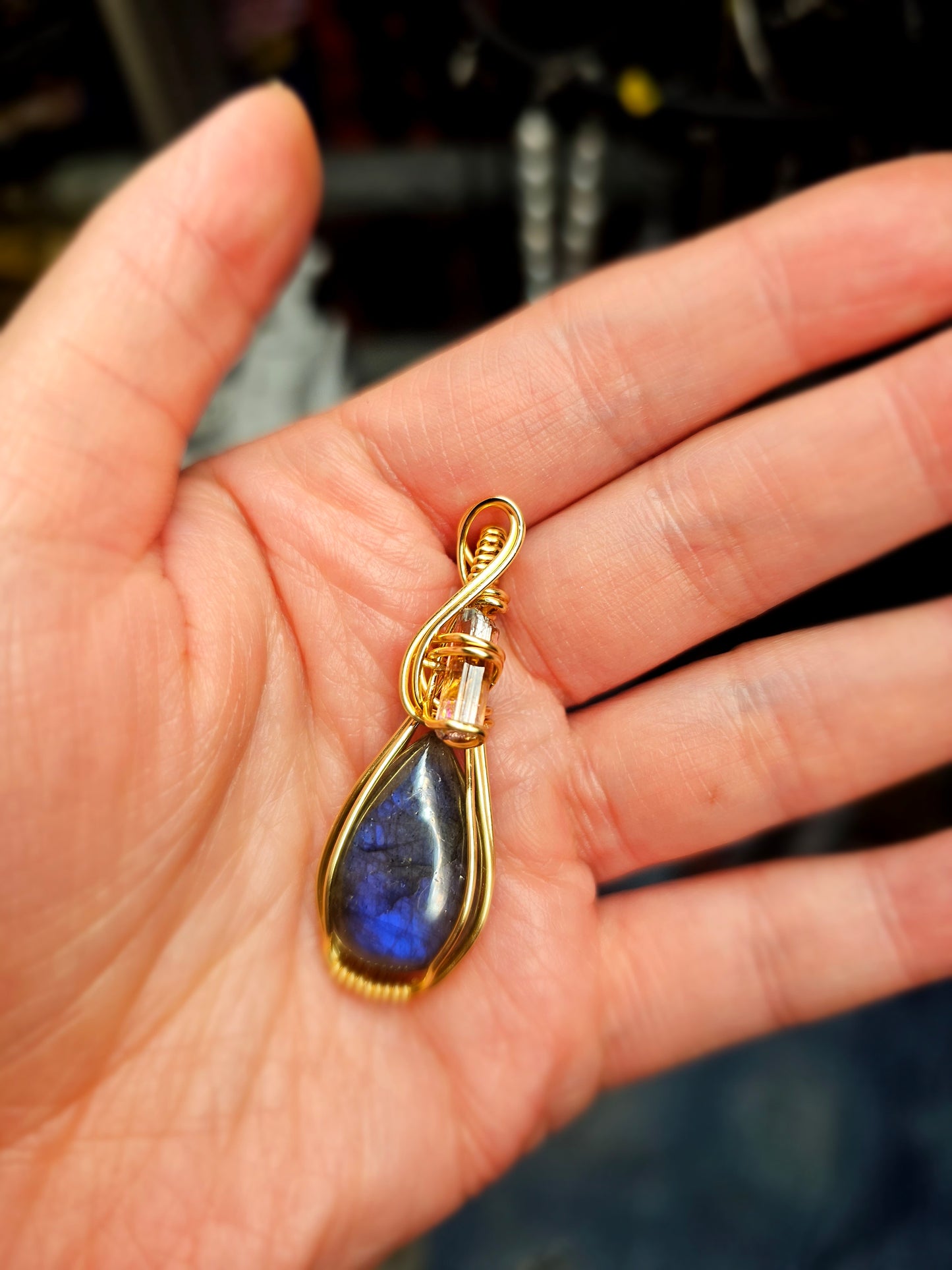Labradorite + Tourmaline