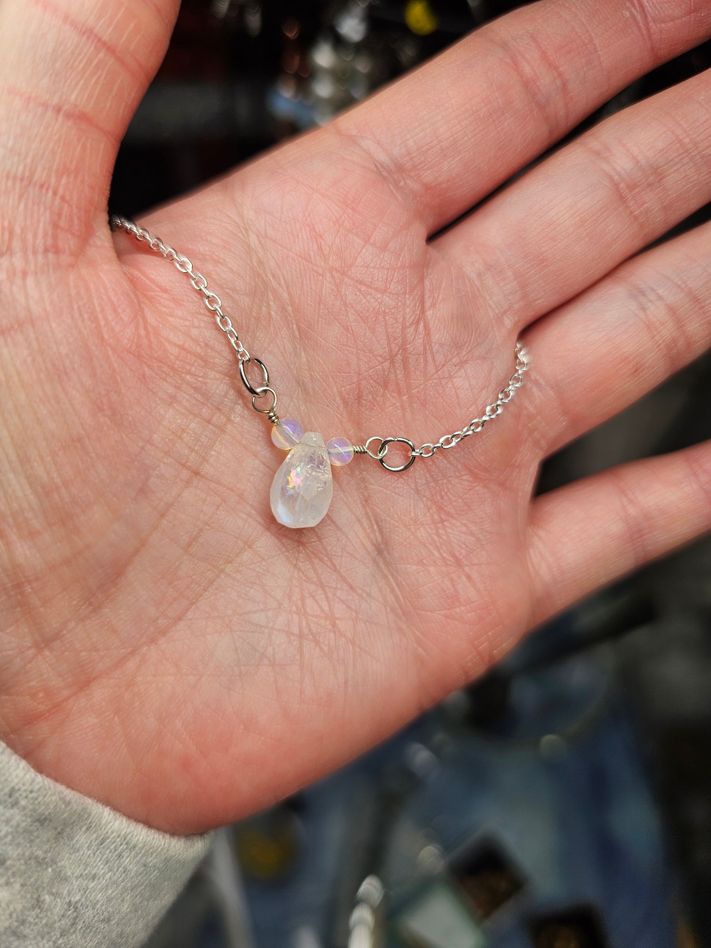 Moonstone opal Necklace