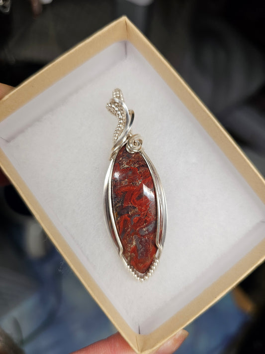 Red breciated jasper