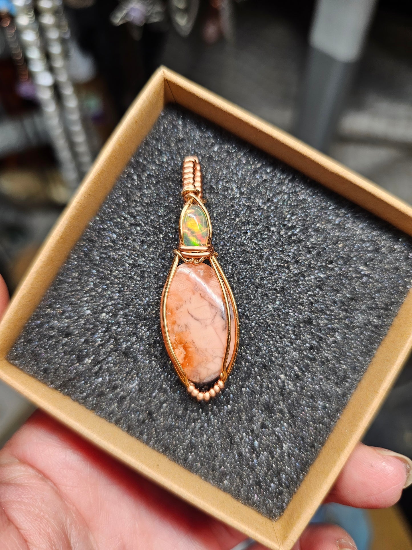Flower agate × Welo opal