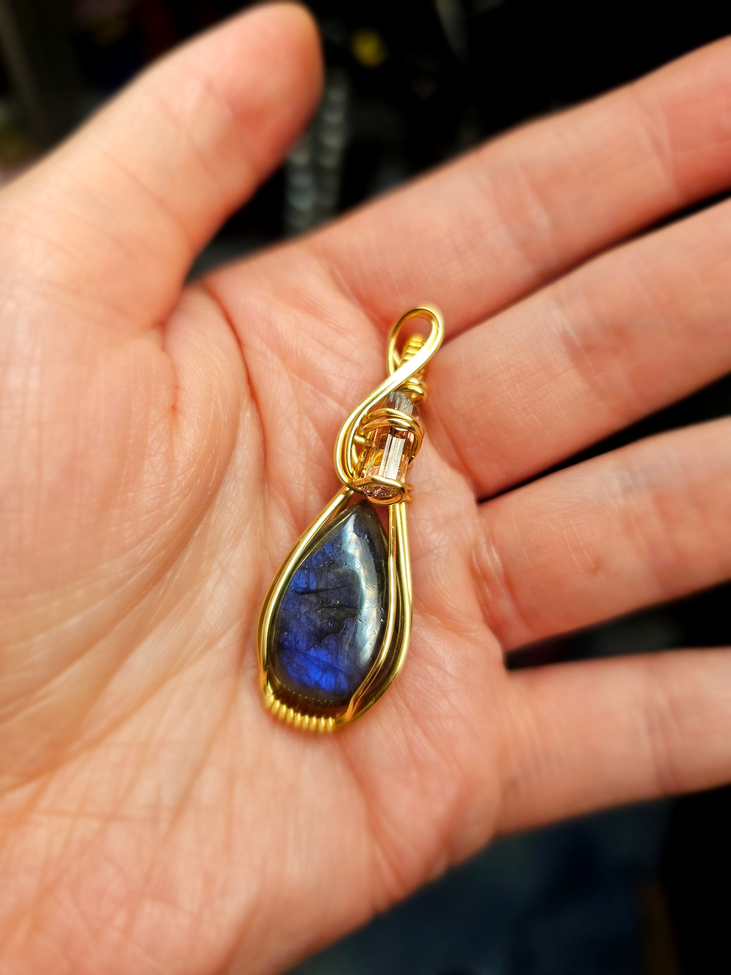 Labradorite + Tourmaline